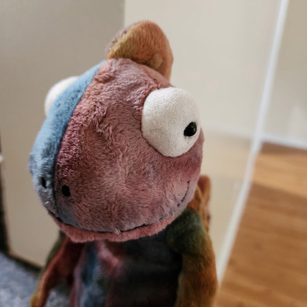 Jellycat Colin Chameleon Retired Plush CH3CN Rare HTF NWT Colorful Tie-Dye - Picture 6 of 7